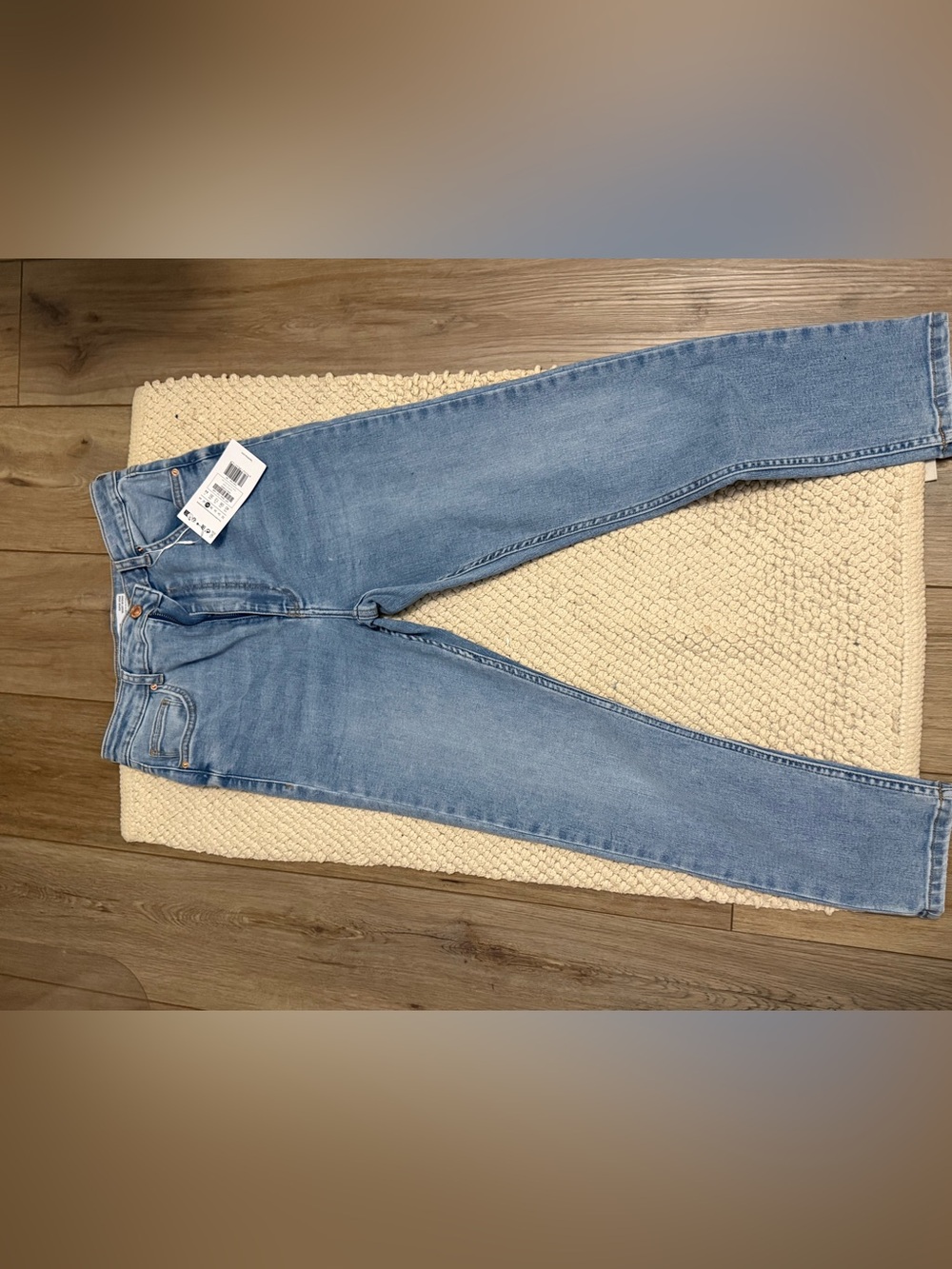 Bershka Light Blue Skinny Jeans for Women